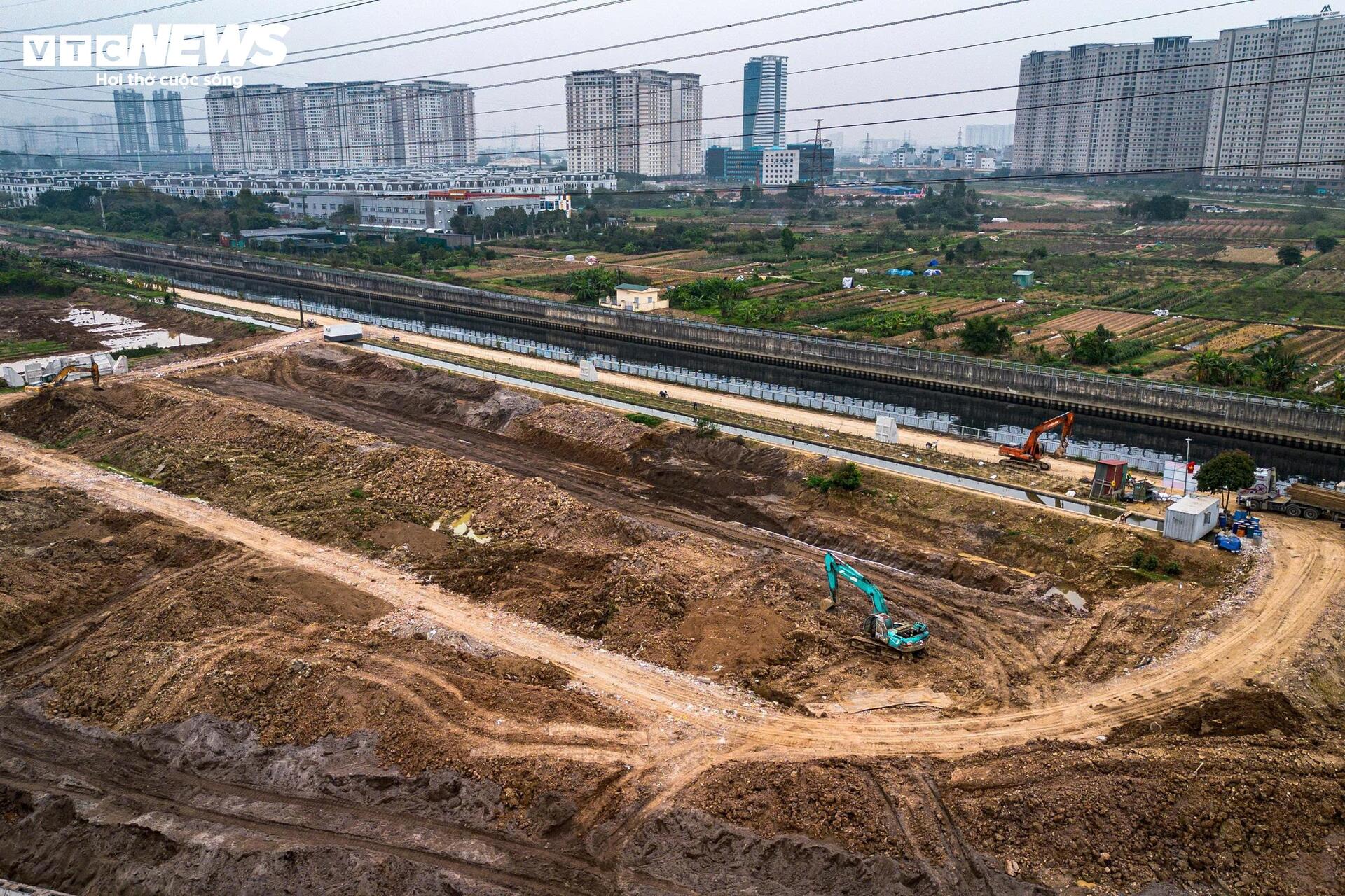 Cận cảnh cụm dự án hồ điều hoà 25hecta hơn 1.100 tỷ. ₫ chống ngập phía Tây HN